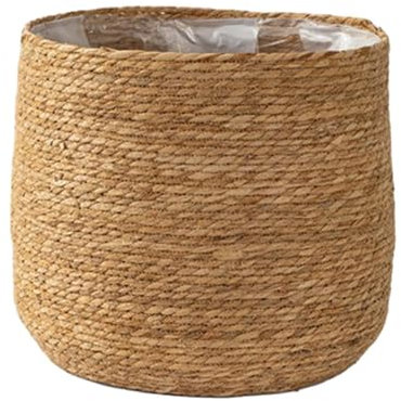 Milageto Cesta Tejida para macetas, Maceta rústica de Gran Capacidad, Organizador práctico, Cesta de Flores, contenedor para Dormitorio, Interior y Exterior