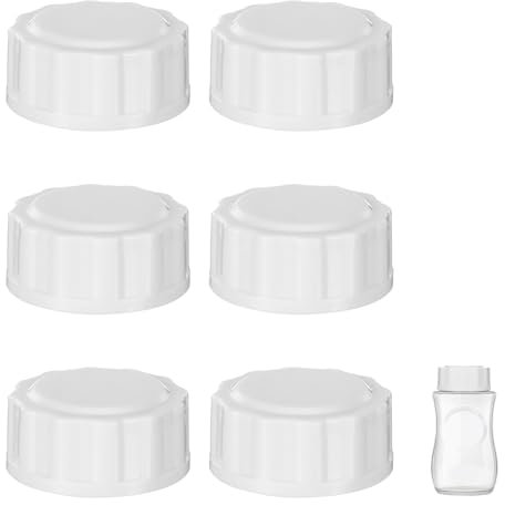 Reiseflaschenverschlüsse,Babyflaschenverschlüsse für Avent Flaschen,Ersatzflaschenverschlüsse für Babyflaschen mit Dichtungsring,Reiseflaschenverschlüsse angepasst Avent (5cm, Stück, 6)