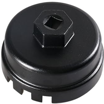 VZU 64 MM Kappen-Ölfilterschlüssel, Kompatibel mit Lexus Camry, RAV4, Highlander, Sienna, Tundra, Tacoma, 10 mm Quadratische Öffnung, Aluminium Ölfilter schlüssel