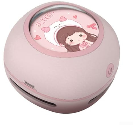 Whychstore Mini aspiradora de escritorio giratoria para una recogida eficiente de polvo de teclados y superficies (rosa)