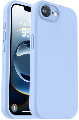 Vooii Compatible with iPhone 17e Case and for iPhone 16e Case, Liquid Silicone Upgrade [Camera Protection] [Fit for Battery Charger Cases] Shockproof Phone Case for iPhone 17e/16e 6.1 - Light Blue