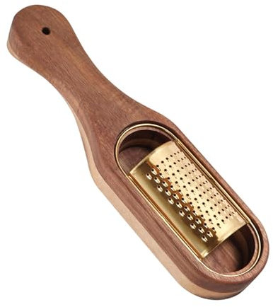 MagiDeal Rallador de Queso con asa de Madera, Cocina de Acero Inoxidable Utensilios Resistentes para Queso