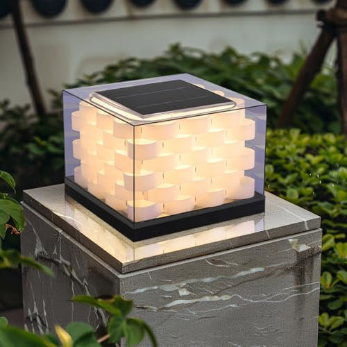WLBHWL Außenpfostenleuchte, Moderne LED-Zaunkappe Lampe Säule Säule Leuchten IP65 wasserdichte Außendeckpfostenlaterne Lampe Für Flache Oberfläche Terrasse Garten Dekoration