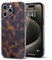 Teageo for Amber Leopard Print Case for iPhone 13 Pro Max, Slim Fashion Shockproof Protective Cover with Camera Protection Stylish Girls Women Case for iPhone 13 Pro Max, Yellow Amber Leopard Print
