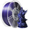 iBOSS PLA+ Filament Seide blau schwarz lila, helles Filament 3D-Druckmaterial, 1,75 mm +/- 0,02 mm, 1 kg/Spule, 2,2 Pfund kompatibel mit den meisten FDM-Druckern (blau, schwarz und lila)