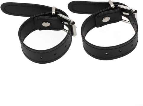 Kinder-Fahrrad-Lederriemen für Körbe mit verstellbarem Design mit einer stabilen Metallschnalle (schwarz)