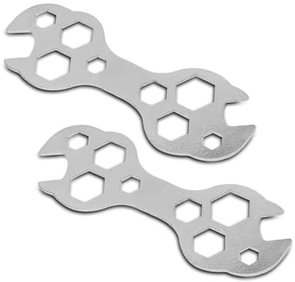2-Pack 10-in-1 Multipurpose Bike Spanner Wrench Set | All-in-One Bicycle Repair Tool Kit for Easy Maintenance & On-The-Go Fixes | Durable, Portable Multi-Tool for Cyclists