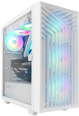 DeepGaming Vortex - PC Gaming (Intel Core i9-14900KFF, NVIDIA RTX 5070 Ti 16GB, 64GB RAM, SSD 1TB M.2, Refrigeración Líquida 240mm, Windows 11 Pro) PC Gamer Blanco