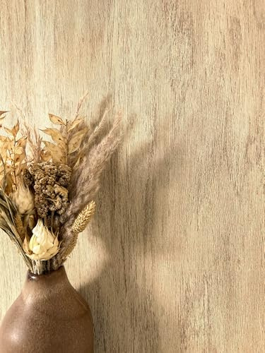 Newroom Vliestapete Braun Holzoptik Tapete Wohnzimmer Schlafzimmer | Warme rötlich-goldene Untertöne, feine Holzmaserung, leinenartige Streifenstruktur, Landhausstil, Mustertapete, für Küche