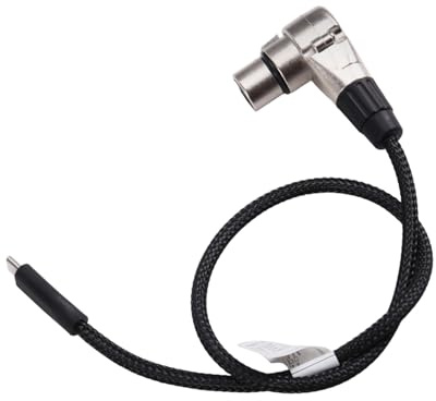 Jnchdghwa Adattatore da USB C A XLR/Femmina, Type-C A 3 Pin Angolato per Amplificatore, Audio per Console Mixer B