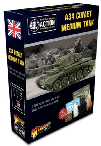 A34 Comet Heavy Tank - 1:56 / 28mm Scale Model Tank For Bolt Action by Warlord Games - Highly Detailed World War 2 Miniatures for Table-top Wargaming