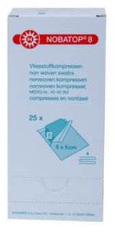 Nobatop 8 Kompressen 5x5 cm Steril, 25X5 St