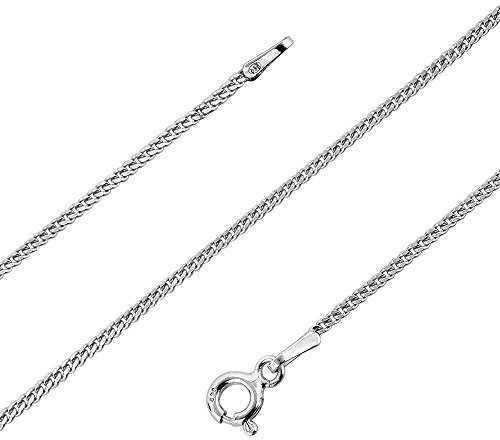 Avesano Panzerkette Damen 925 Silber 1,4 mm „Made in Italy“ – Sterling Silber Halskette ohne Anhänger – Silberkette 70 cm – Geschenkidee für Frauen 101041–070
