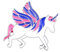 Angoter Einhorn-brosche Mythische Regenbogen Farbige Emaille Revers Glitzer-emaille-Abzeichen Party Supplies