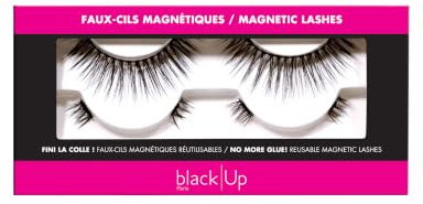 BLACK UP - Faux Cils Magnétiques – Application Rapide, facile et Sans Colle - Résistants à l'eau & Réutilisables jusqu'à 20 fois- Waterproof Lashes Style (noir)