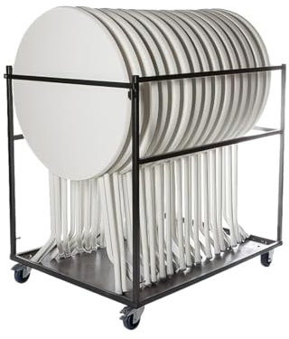 Gastro Uzal - Transportwagen Party Small für Stehtische, Stehtisch, H 120 cm - L 127 cm - B 95 cm
