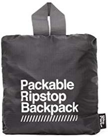 BikeParka Packbarer Ripstop-Rucksack (Tintenschwarz)