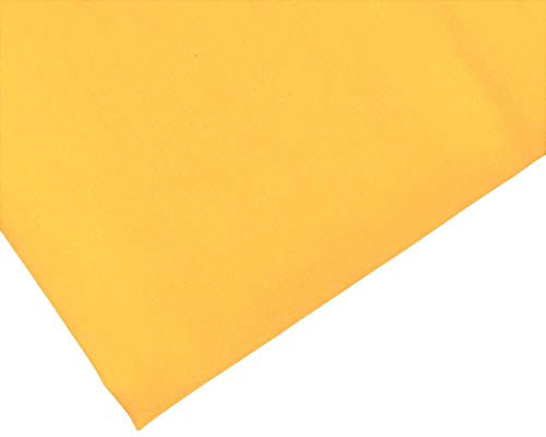 Plain Yellow Polycotton Fabric - 45 inch / 112 cm Wide - 40+ Colours (Yellow, 2 METRE)