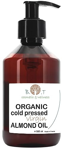 Süßmandelöl kaltgepresst Bio 100% Reines Make-up-Entferner Mandelöl Baby Schwangerschaft Bio Oil Körper Gesichtsöl Schwangerschaft 500 ml Körperpflege Mandelöl für Kosmetik Massageöl