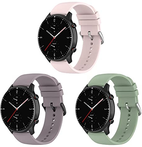 Bexido Armband Kompatibel mit Amazfit GTR 4/GTR 3/GTR 3 Pro/GTR 2/GTR 2e/GTR 47mm/Amazfit Stratos/Amazfit Stratos 2/Amazfit Stratos 3, 22mm Weiches Silikon Armbänder Ersatzarmband Uhrenarmband
