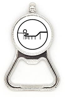 Roller Coaster Amusement Park Outline Metal Beer Bottle Cap Opener Duty Stainless Steel