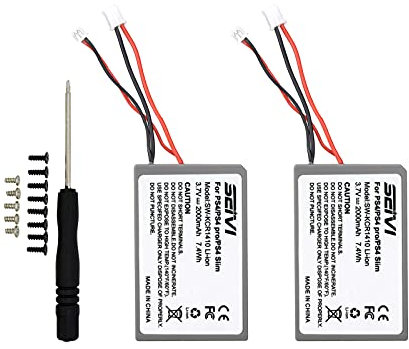 SEIVI Bateria reemplaza LIP1522/KCR1410 Compatible con Sony Playstation 4 PS4 Dualshock 4 Mando Control Remote Versión 1 ,con Dos enchufes,Juego de Destornilladores