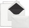 75x Trauerpapier Sets DIN A5 mit weißen Umschlägen DIN C6, schwarz gefüttert - Briefpapier mit handgemachtem schwarzen Rand - Briefpapier für Kondolenz