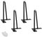 MIVIDE Lot de 4 pieds en épingle à cheveux de 20 cm, pieds en épingle à cheveux de 20 cm, pieds de table en métal robuste, pieds de meubles en métal pour armoire, pieds de meubles noirs avec