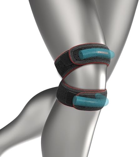 PROIRON Patella Kniebandage, Anti-Sturz Patellasehnenbandage, Verstellbare Patella Bandage für Laufen Springen Basketball Outdoor Sport oder Knie Schmerzlinderung - Schwarz