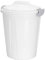 23L Plastic Bin Garbage Rubbish With Locking Lid Lockable Clip On Round Waste Dustbin Animal Feed Storage Container Unit Ideal For Home Outdoor Garden Kitchen, 23 Litre (White)