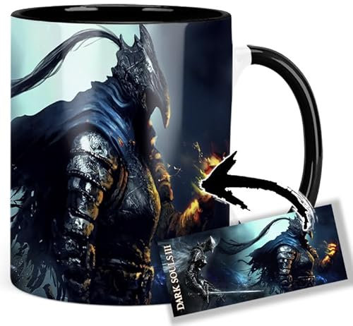 MUGSVILLE Dark Souls Iii A Tasse Ceramique Intérieure et Poignée Noire Mug