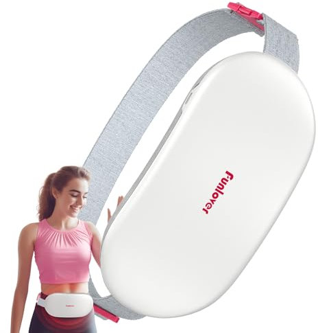 Funlover Portable Heating Pad, Electric Heating Pad for Period Cramps, Menstrual Back Period Pain Relief, Cordless Heating Pad with XL Large Size, Gifts for Teen Women Girls Wife Beige