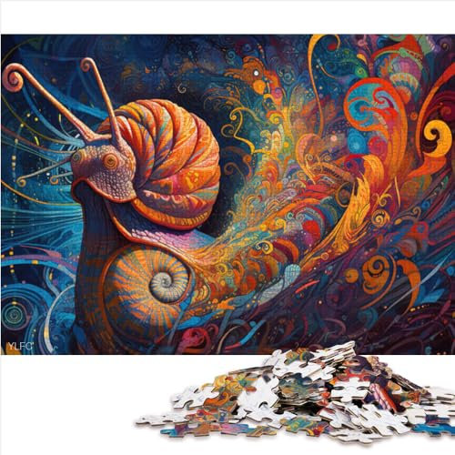 Puzzles Schnecke 1000 Teile Premium 100% recyceltes Brett für Erwachsene Kinder ab 14 Jahren Schwierige Harte Puzzles für Frauen Männer 1000 Teile (26 x 38 cm)