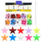 Mardatt Juego de 151 tachuelas de estrella de metal coloridas, tachuelas de estrella de cinco puntas, remaches punk con aguja de ojo grande para bricolaje, cuero, ropa, bolsa, zapatos