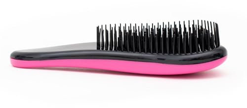Intirilife Haarbürste Mini Bürste in Pink - 15 x 6.5 x 3.5 cm - Detangler Bürste zum Entwirren von trockenen und nassen Haar mit Kunststoff Borsten Praktisch für Handtasche und Reisen