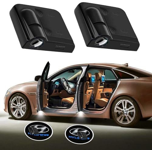 NIRBO Lumière de Bienvenue de Porte de Voiture, 2 pièces LED, lumières de Logo de projecteur Laser, pour Hyun-dai All Models