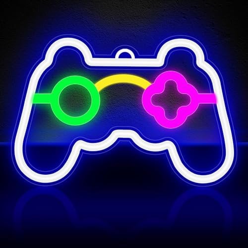 Luz de neón LED para gamer, señal de neón, cartel de neón, decoración LED, decoración de juegos, LED para juegos, decoración de habitaciones de juegos, luz de neón, LED para juegos, señal LED (USB y