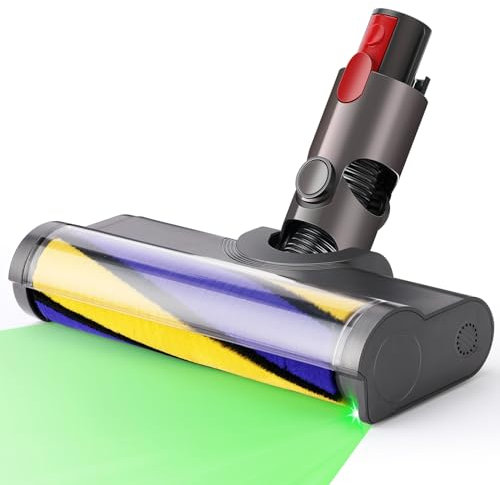 Senprity Spazzola Motorizzata Elettrica, Accessorio Per Aspirapolvere Bocchetta Per Dyson V7 V8 V10 V11 V15 Bocchetta Per Pavimenti Con Luci Anteriori Per Tappeti Parquet Piastrelle E Pavimenti Duri