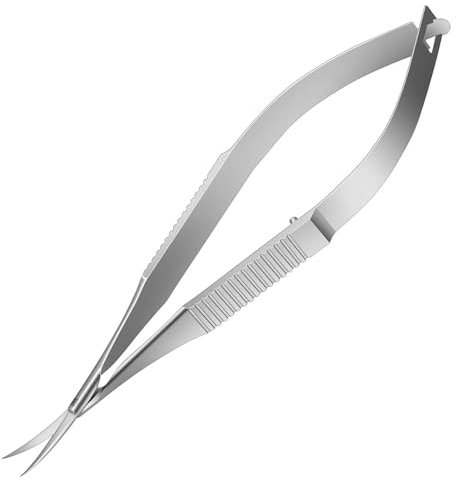 1 Tijeras para Cutículas, Tijeras de Uñas Finas y Rectas, Cortador de Cutículas Rectas, Kit de Aseo con Punta Puntiaguda, Microtijeras Curvas, para Piel Seca, Muerta, Piel del Coche