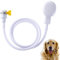 Sink Spray Rubber Hose, Portable Sink Hose Attachment for Faucet Pet Shower Hose Head Shampoo Sprayer for Dog Washing Hair Secure Fix Clip Included (White)