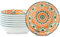 Porzellan Dessertteller 14cm, Kuchenteller Tafelservice für 8 Personen, Bunte Frühstücksteller, kleine Teller für Dessert, Fingerfood, Schickes Geschirr für Frühstück, Mittag, Kaffee & Abendbrot