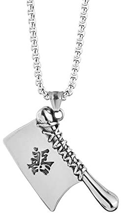 Hmsanase Classico Collana Uomo Donna Gioielli Ciondolo Pendente Necklace Personalized Kitchen Knife Men's Necklace