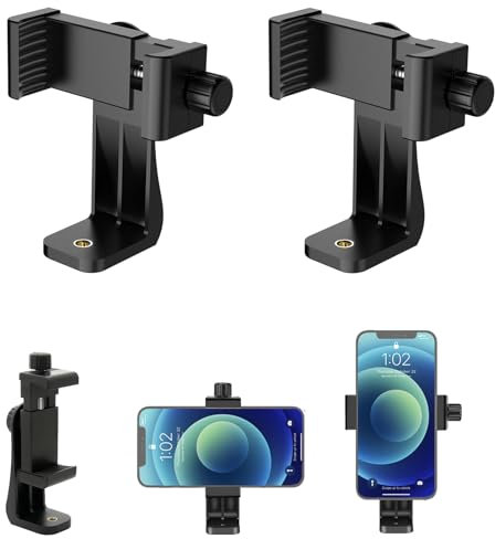 Futuhada Universal Handy Halterung Stativ Adapter, Handy-Halter Tripod Smartphone Clip Mount Stativhandyhalterung Handyhalterung Zubehör für Stativ Selfie Monopod Stick Einbeinstativ, 360° Drehbarer