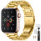 BolYel Cinturino Compatibile con Apple Watch 42/38/40/41mm, Cinturino in Acciaio Inossidabile di Ricambio 22mm Compatibile con iWatch series SE 10 9 8 7 6 5 4 3 2 1 Oro