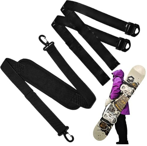 Generico Imbracatura per snowboard, tracolla per snowboard,Porta snowboard a spalla | Tracolla da trasporto antiscivolo, accessorio da sci per tutte le forme di snowboard