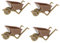 ifundom 4 Stück Warenkorb-Modell Kleines Trolley-Modell Mini-bauernwagen Mini-landschaftsverzierungen Bauernhofwagen Für Kinder Farmwagen-Modelle Mini-gartenwagen-Modell Miniatur Abs Brown