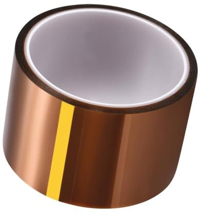 MiJunHD Hochtemperatur Klebeband, 60mm × 33m Polyimid Band, Hitzebeständiges Film Band für Elektronische Produkte, 3D-Drucker, Maskierung, Löten, bis zu 180℃-200℃ (1 Rolle)