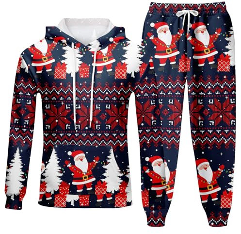 Generisch Warmer Jogginganzug Herren Winter Jogging - Weihnachten Anzug Herren Kuschelig Hosenanzug Sportlich Herren Elegant black friday angebote 2024 adventskalender trainingsanzug herren
