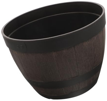 Yardwe Großer Pflanzkübel in Fassform Aus Garten-blumentopf Für Gemüse Sukkulenten Kakteen Blumen Terrasse Und Balkon Und Stoßfest Wiederverwendbar