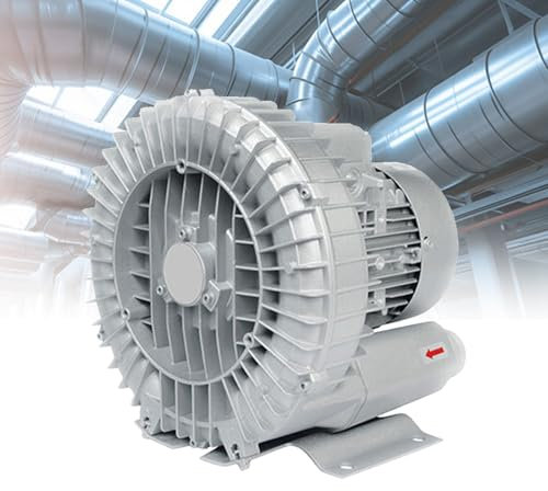 KLYDBMYT EIN-/Dreiphasen-Wirbelringgebläse, 220 V/380 V Seitenkanalgebläse, Industrielle Vakuumpumpe, zur Staubentfernung in der Fabrikbelüftung, 5,5 kW/380 V